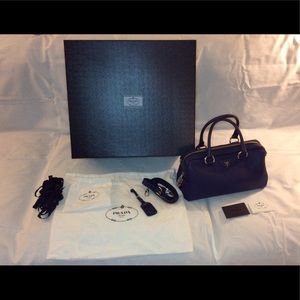 Prada Handbag #BL0915 Vit.Daino Inchiostro